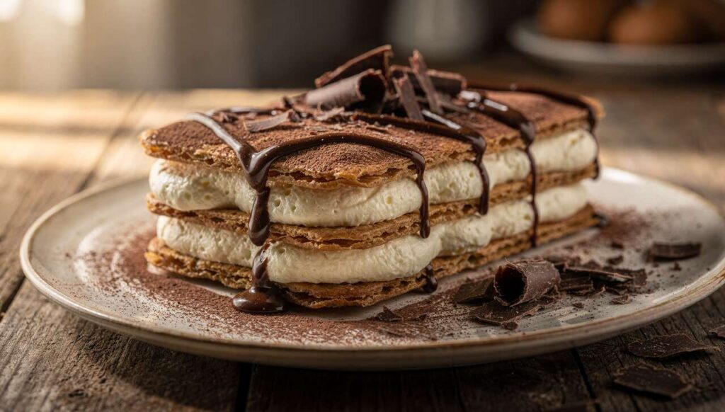 Millefoglie veloce senza cottura: il dolce a strati che si compatta in frigo