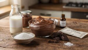 Budino al cioccolato senza uova e senza burro: cremoso e denso con l'agar agar