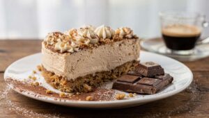 Sbriciolata al caffè senza cottura: croccante fuori, crema morbida dentro