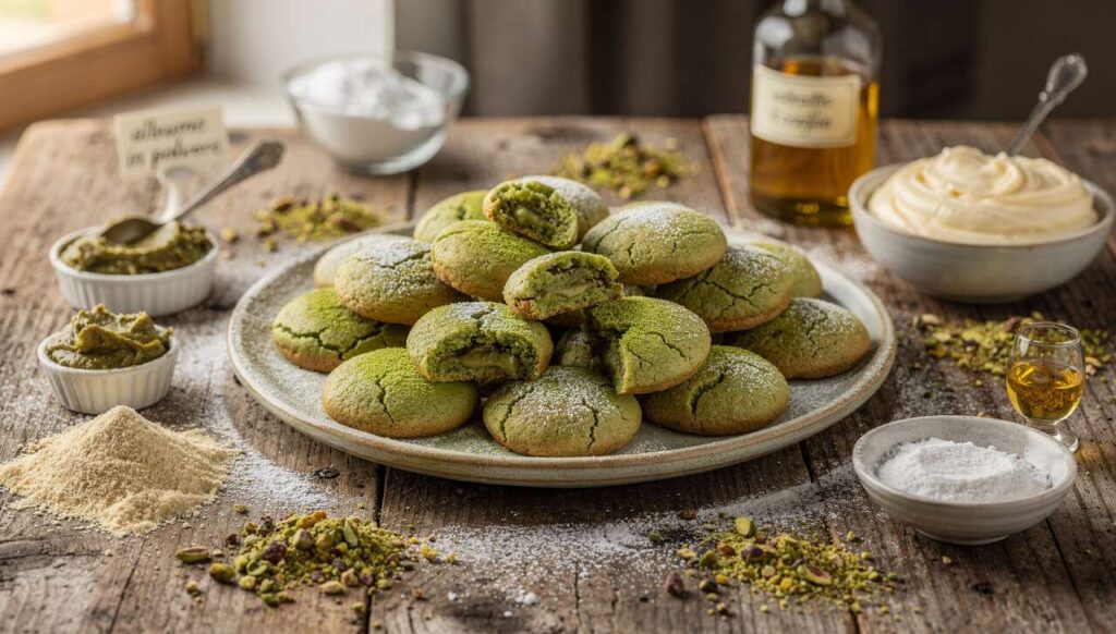 Pistacchiotti morbidi con cuore di crema: pronti in pochissimo tempo