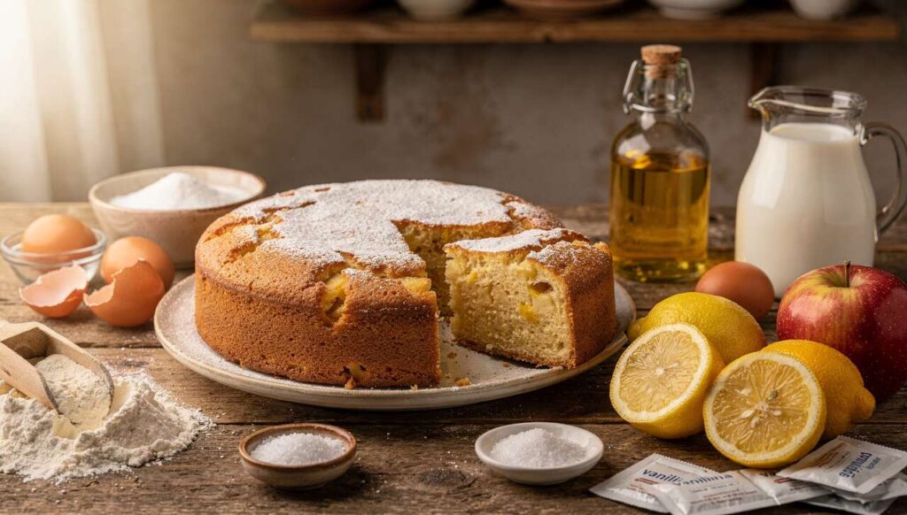 TORTA DI MELE AL LIMONE, soffice, facile e aromatica