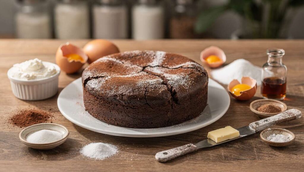 La torta di ricotta e cacao senza farina che tutti stanno provando